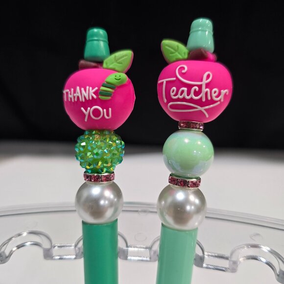 Pick-a-Pretty Pen "Teachers" by PenGwensPosh w/Black Extra Ink Refill & Cover - Picture 3 of 7